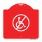 Signmission Designer Series Sign-No Handicap, Red & White Aluminum Architectural Sign, 18" x 18", RW-1818-23846 A-DES-RW-1818-23846 - alternate 1